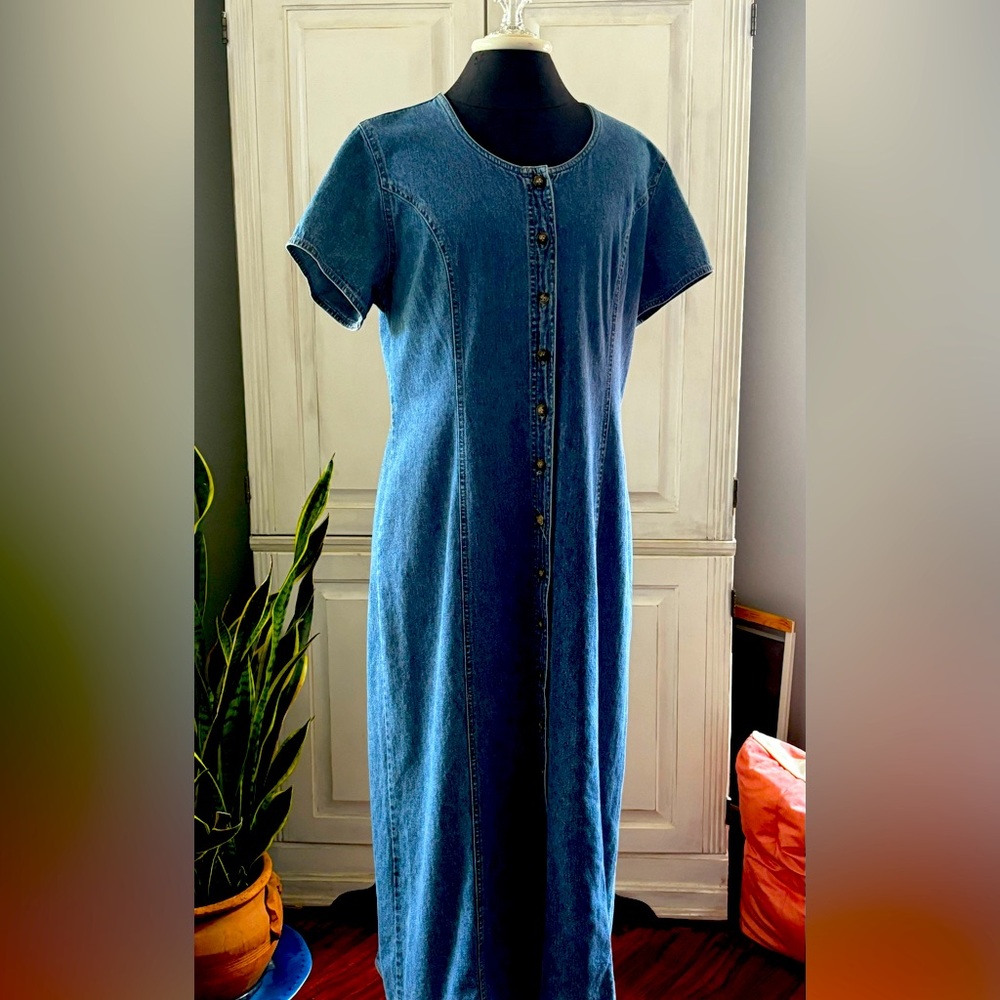 Denim Dress Sz L Paul Harris